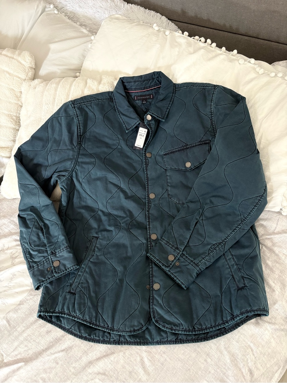 Tommy Hilfiger Quilted Jacket in Dark Teal